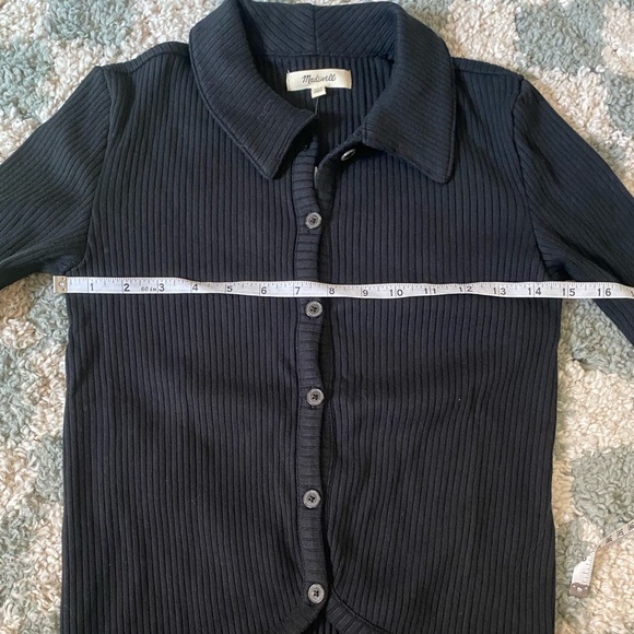 NWT Madewell Curved-Hem Polo Cardigan Tee - Picture 4 of 7